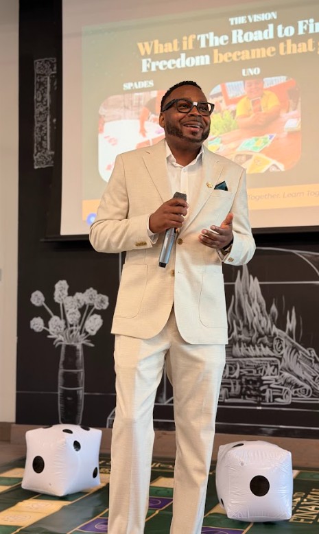 Bostic Poindexter presenting The Road to Financial Freedom