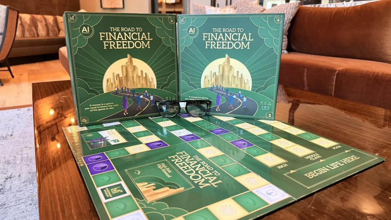 D CEO Magazine article lead image: The Road to Financial Freedom board game set up on a table